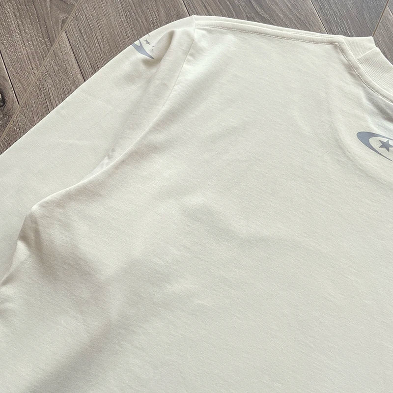 HS Studios Simple printed casual men's and women's long sleeve T-shirt
