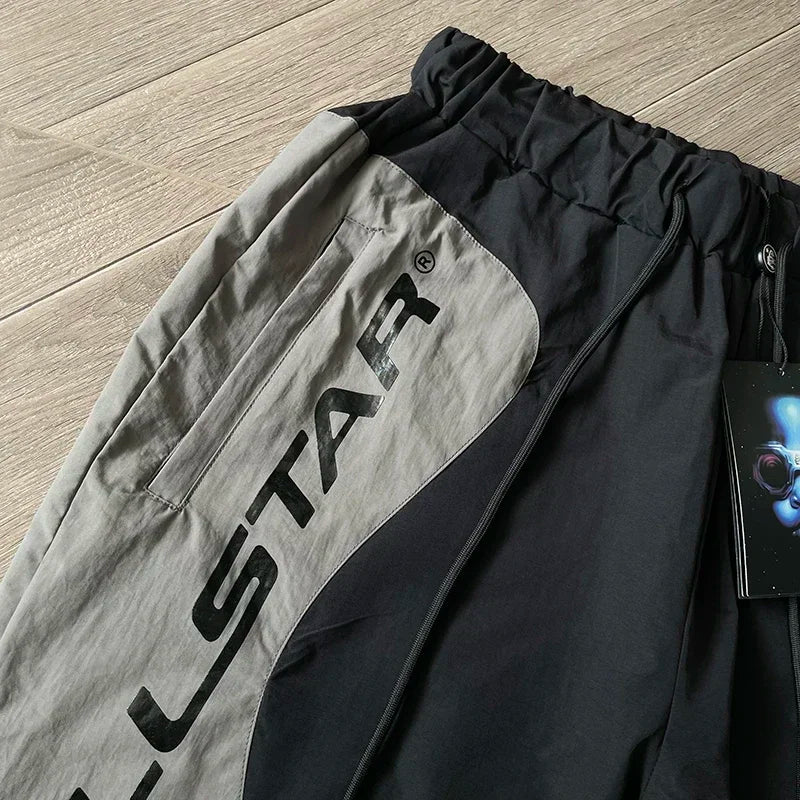 Hellstar Sample Pants Wave stitching color-blocked casual sports