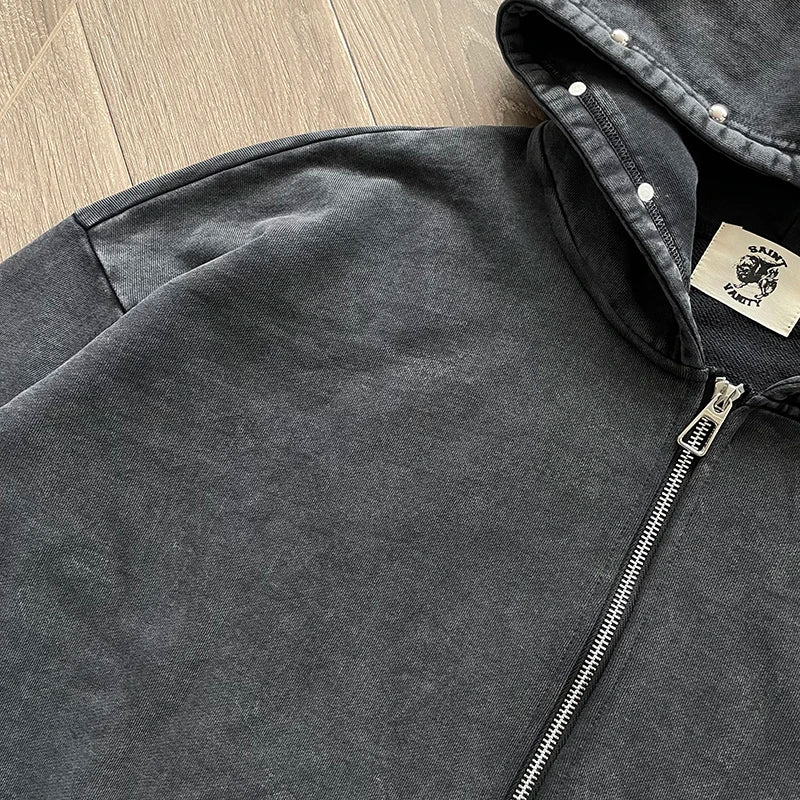 Same SAINT VANITY ins wash water to make old riveted hoodie
