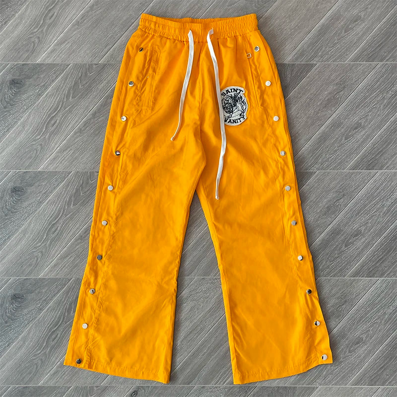 SAINT VANITY embroidered breasted sports casual pants