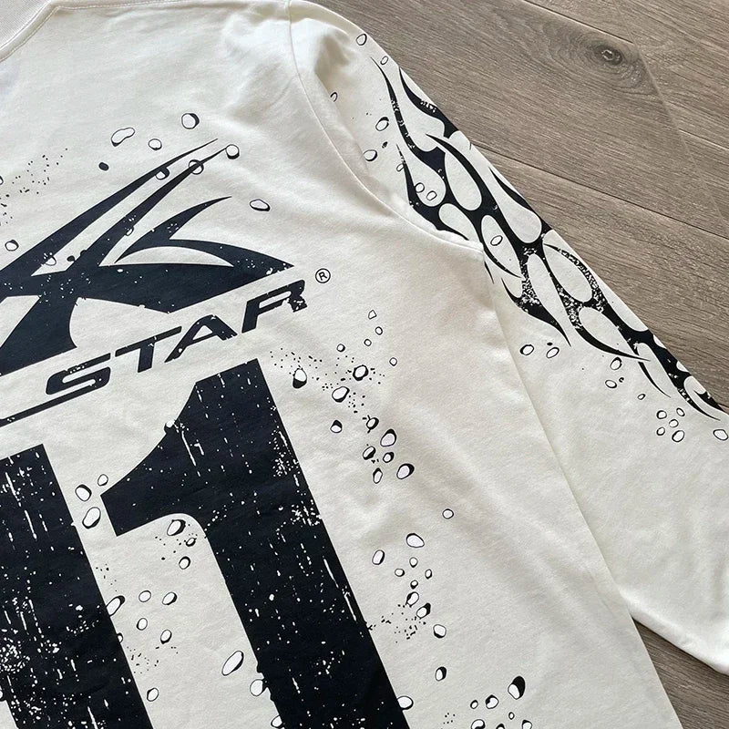 Hellstar Moto Cross Long Sleeve Men's and women's casual long-sleeved T-shirts