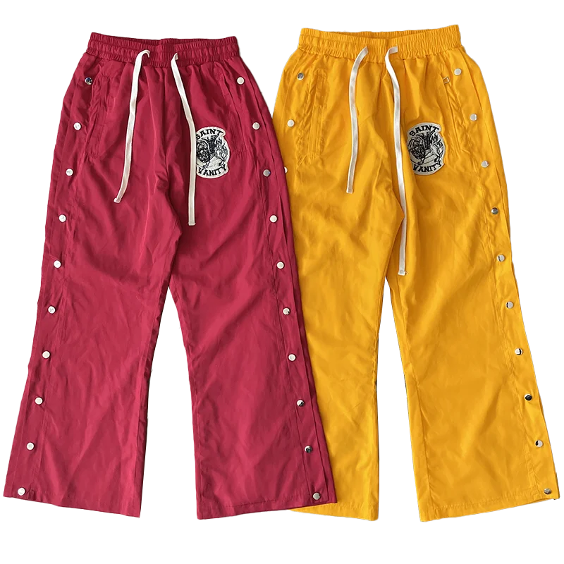 SAINT VANITY embroidered breasted sports casual pants
