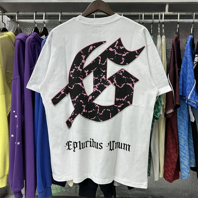 Godspeed Skull Print High-Quality Casual Short Sleeved Shirt