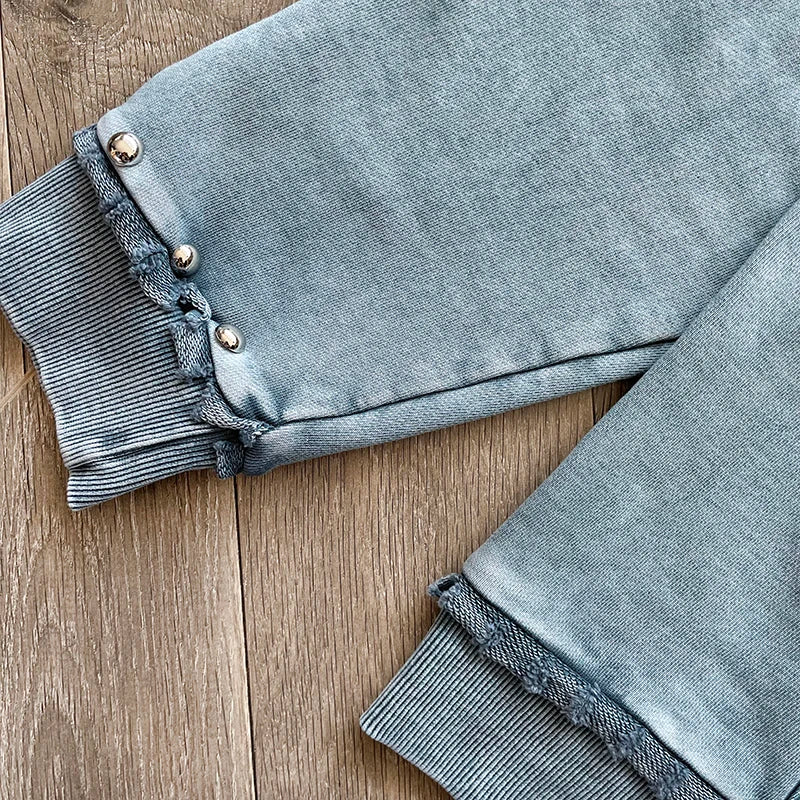 Same SAINT VANITY ins wash water to make old riveted hoodie