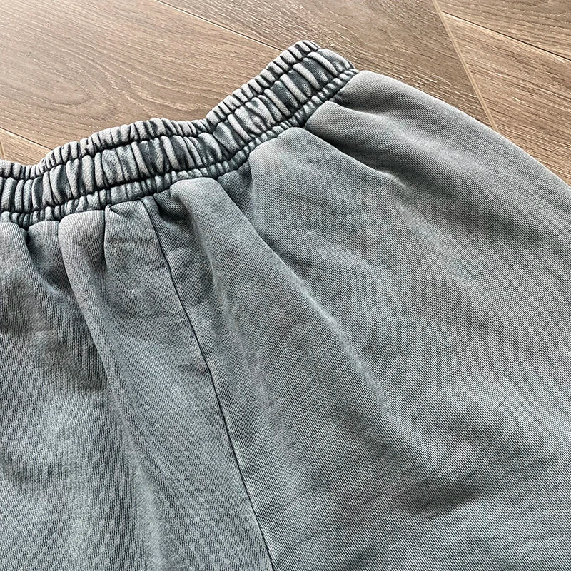 Same SAINT VANITY ins wash and do old rivets casual sports shorts