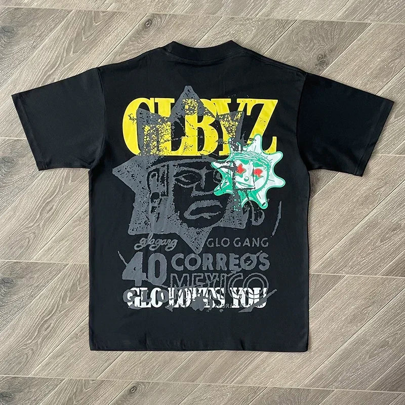 Glo Gang Boyz Tee cartoon men's and women's cotton short-sleeved T-shirts