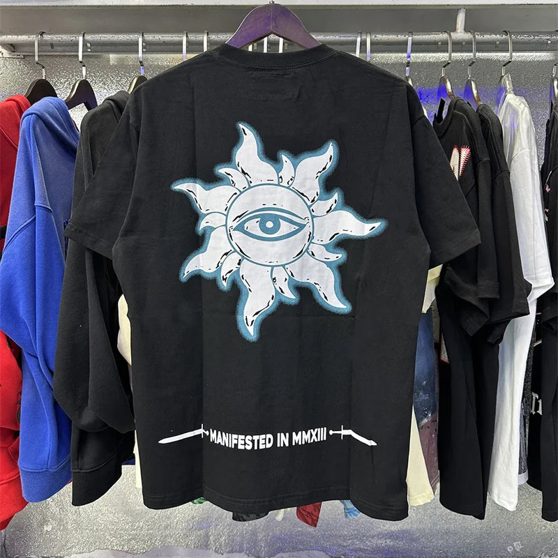 Godspeed Skeleton Printed High Weight Double Yarn Cotton Casual Short Sleeve