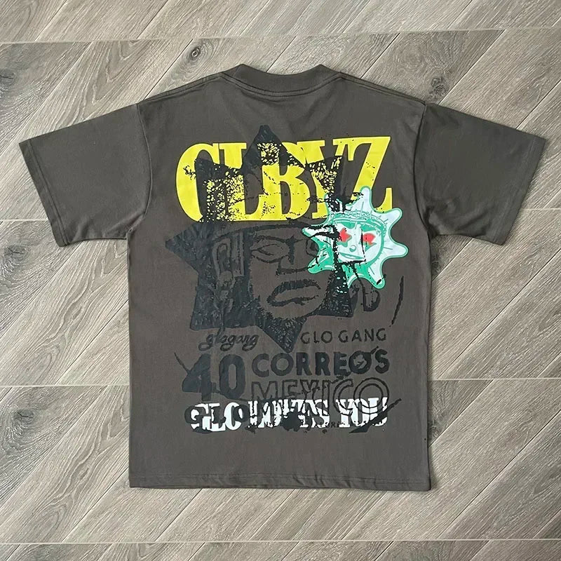 Glo Gang Boyz Tee cartoon men's and women's cotton short-sleeved T-shirts