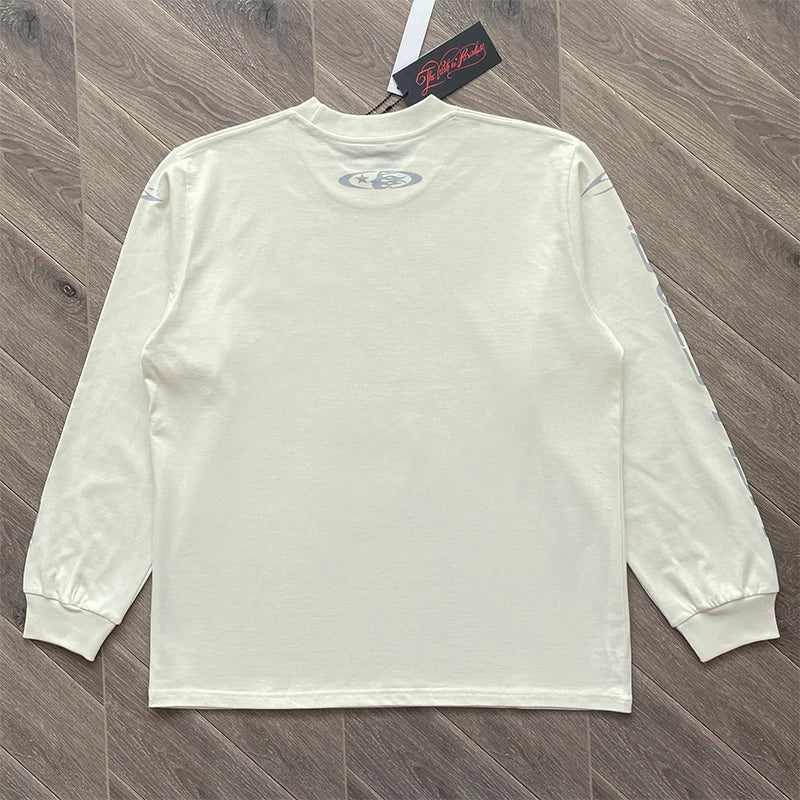 HS Studios Simple printed casual men's and women's long sleeve T-shirt