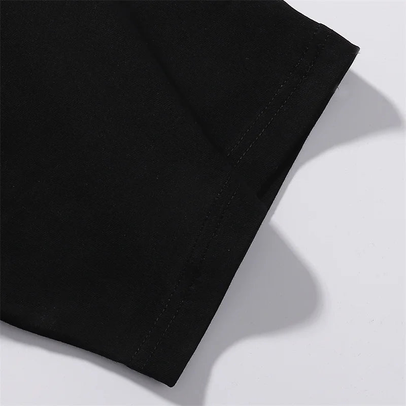 Godspeed Skeleton Printed Cotton Black Casual Short Sleeve