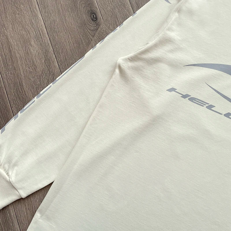 HS Studios Simple printed casual men's and women's long sleeve T-shirt