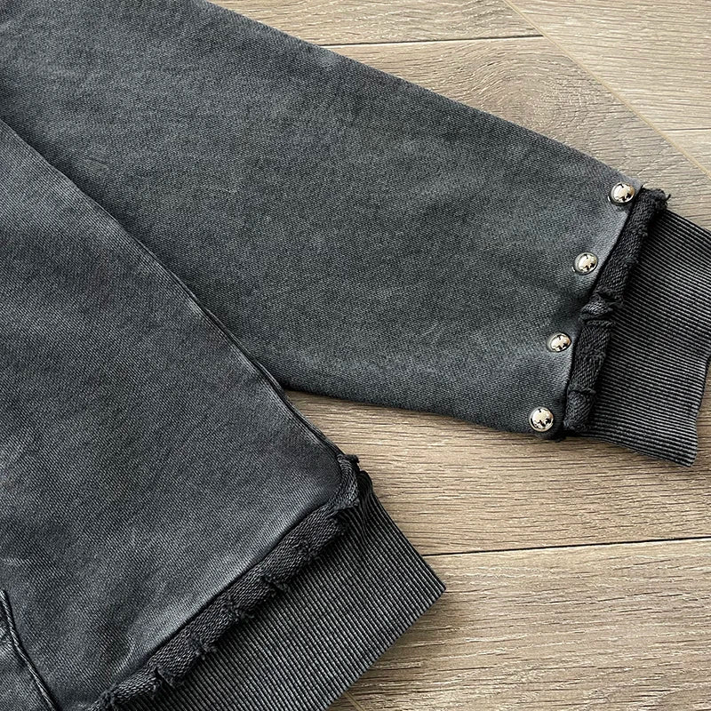 Same SAINT VANITY ins wash water to make old riveted hoodie