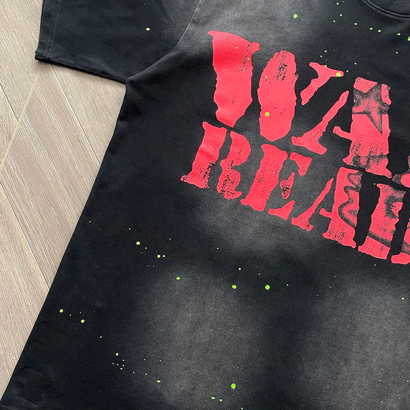 Hellstar Studios Graffiti style text cotton casual short-sleeved T-shirt