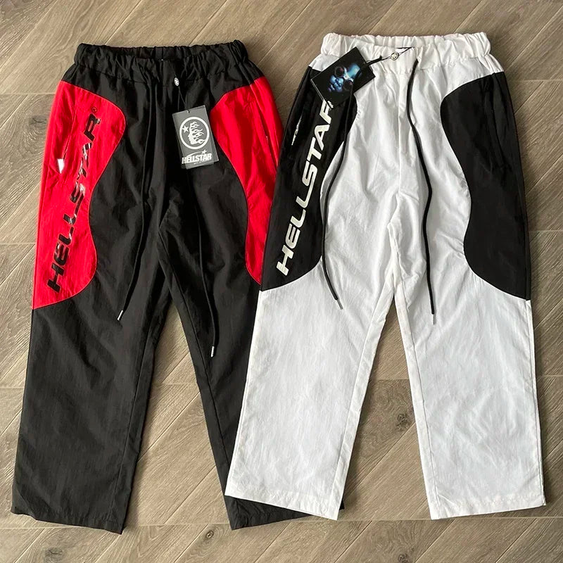 Hellstar Sample Pants Wave stitching color-blocked casual sports