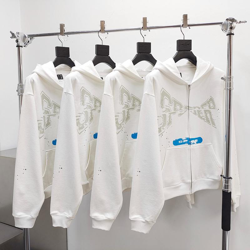 Sp5der T&F Zip Up 'White'