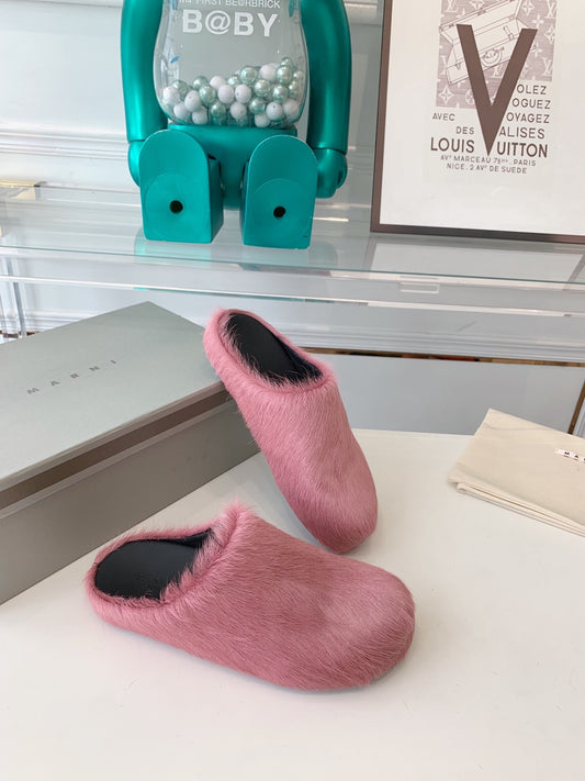 Marni slides loafers pink