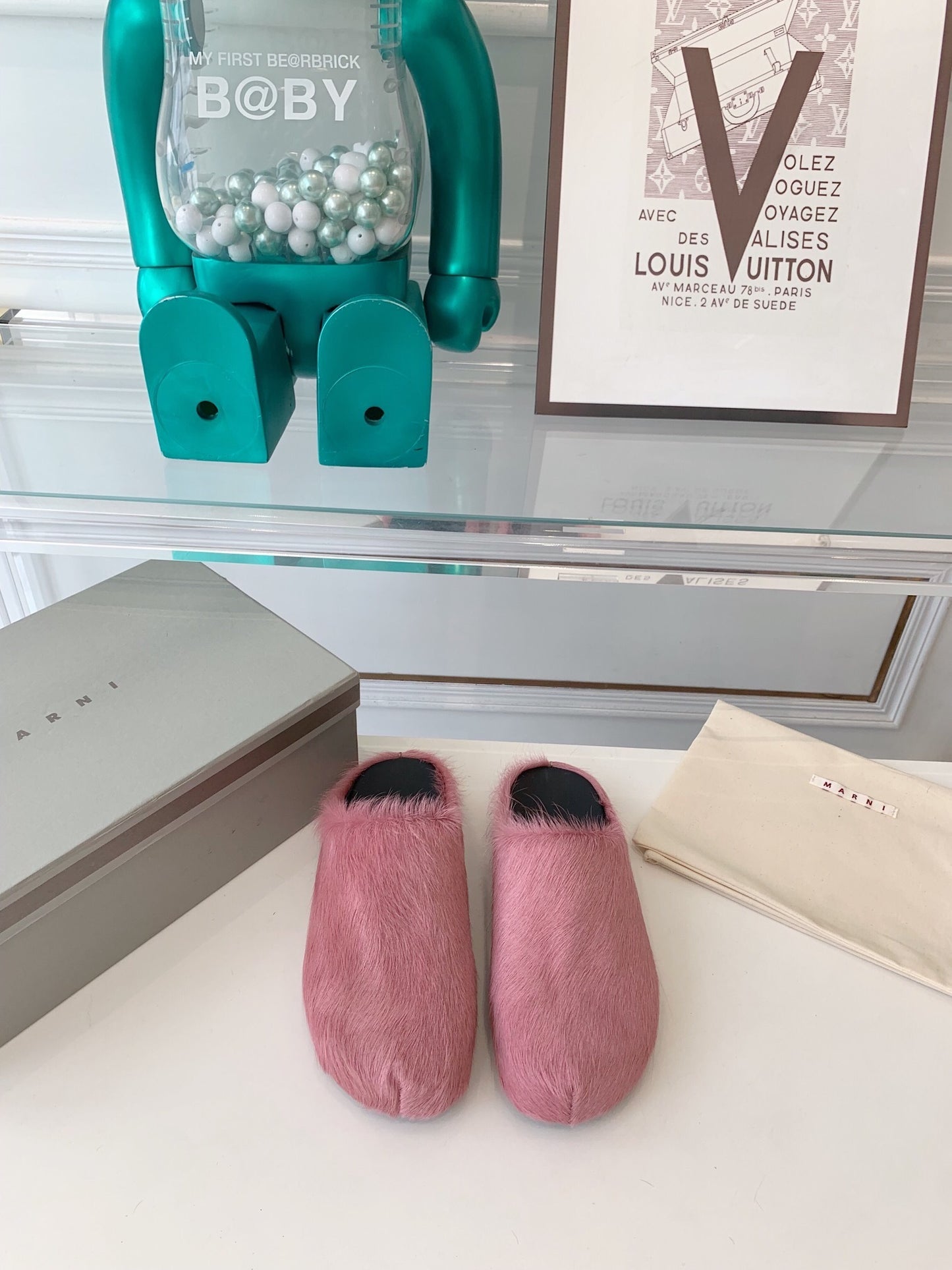 Marni slides loafers pink