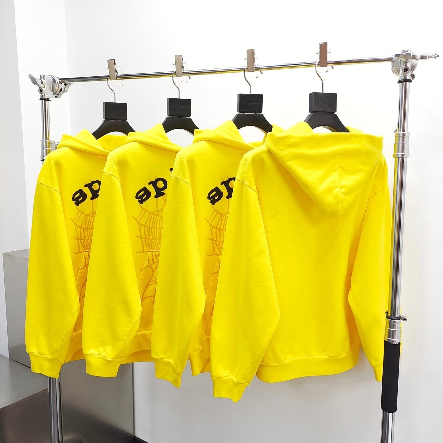 Sp5der Worldwide Web black and yellow  Hoodie