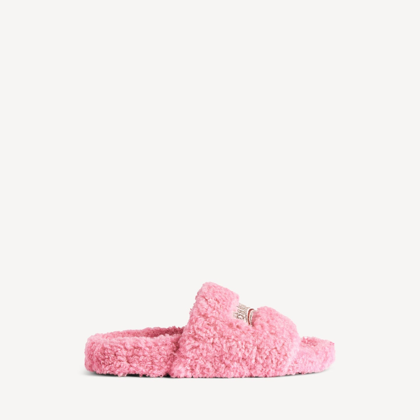Balenciaga pink furry slides