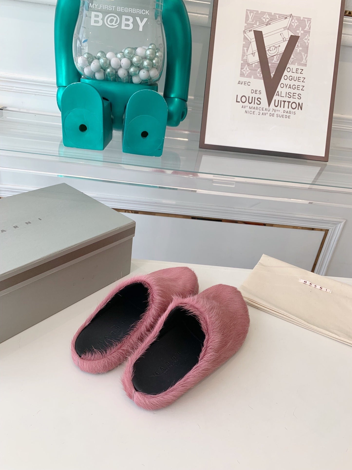 Marni slides loafers pink