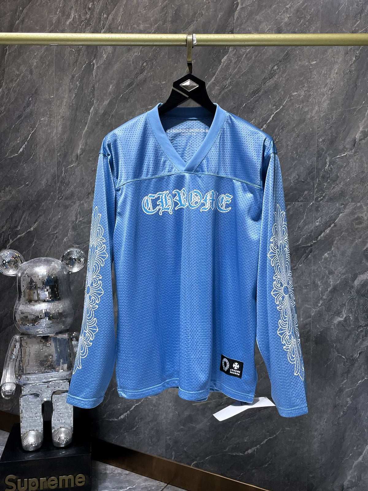 Green chrome hearts longsleave jersey light blue