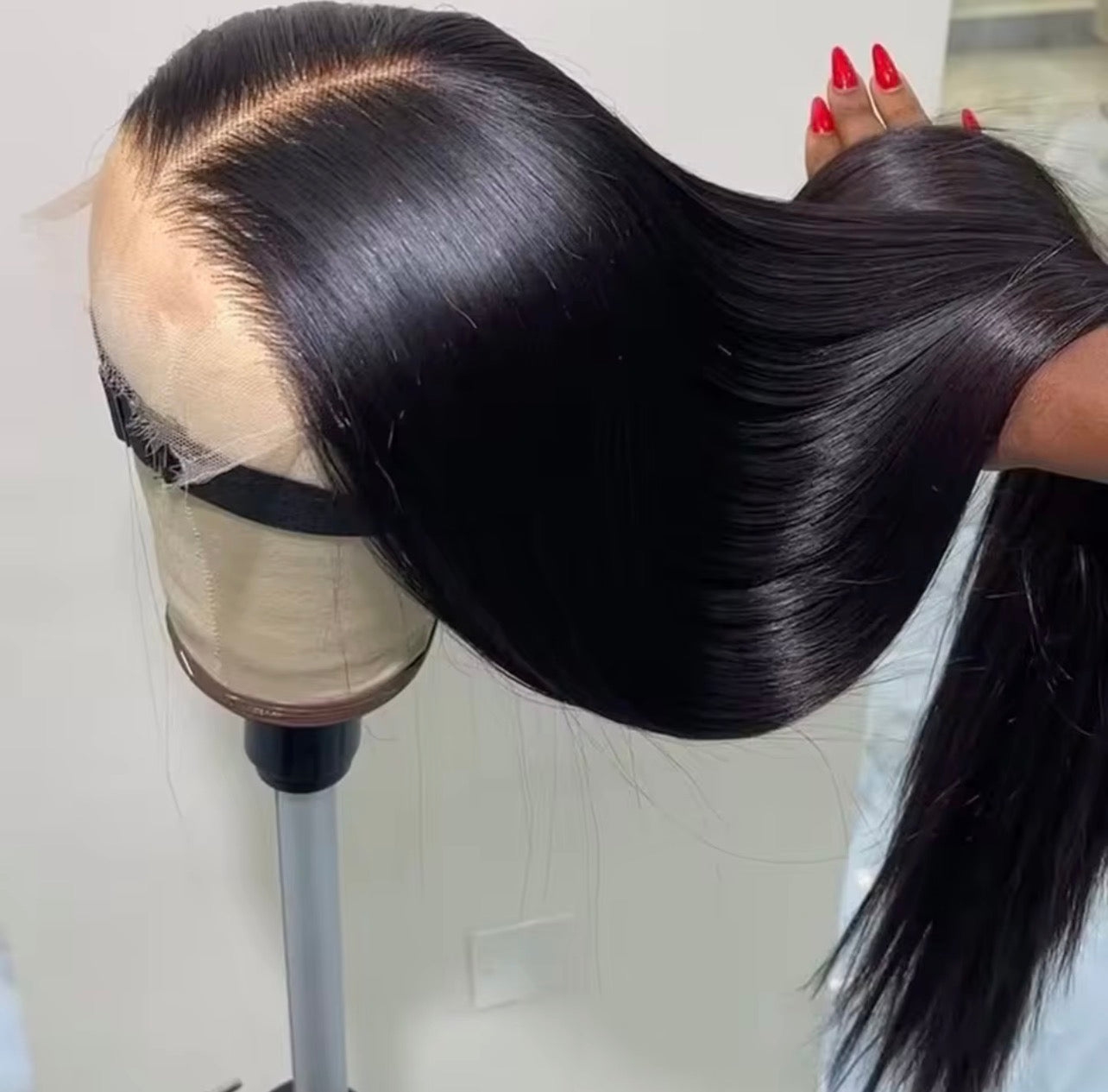 40 46 Inch 13x4 13x6 HD Transparent Bone Straight Lace Front Wigs 220 Density Brazilian Human Hair Wigs For Women