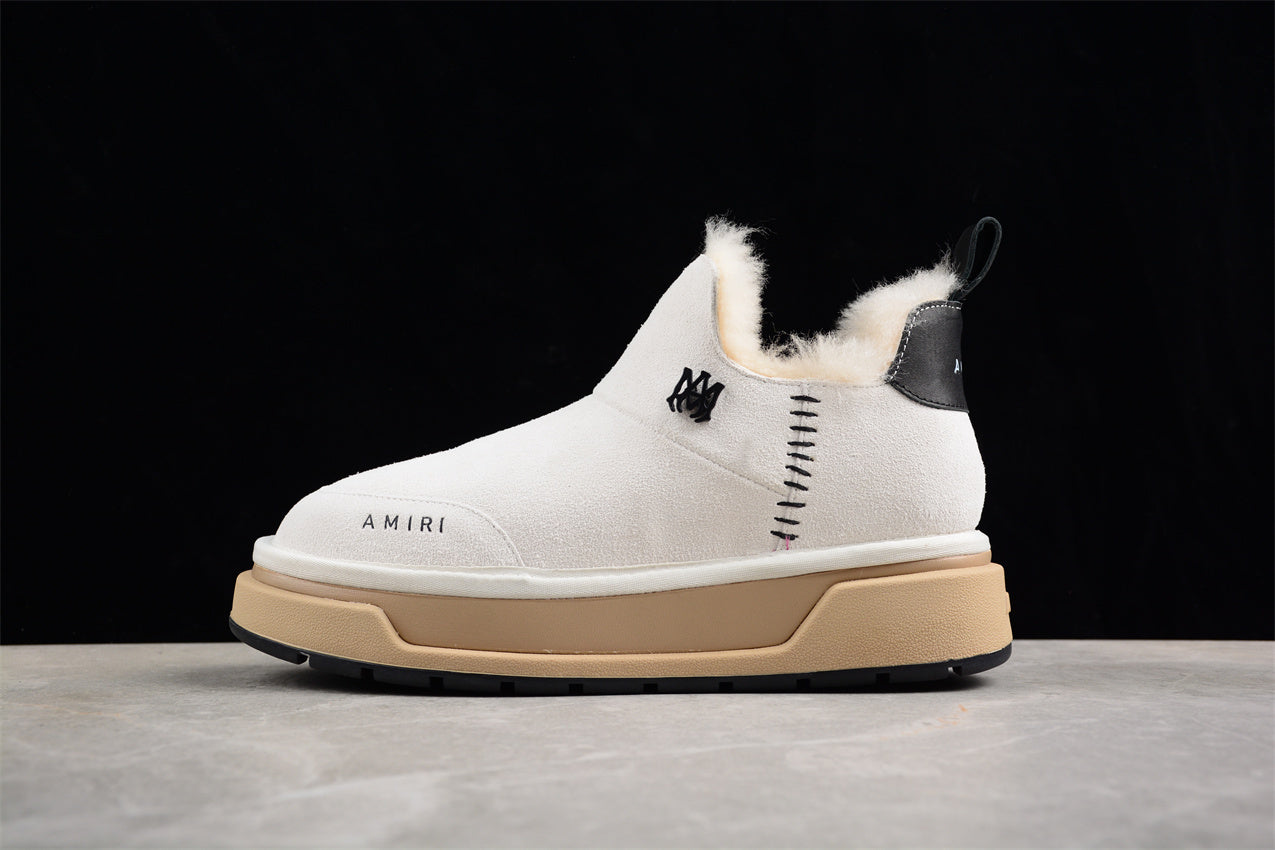 Amiri uggs Malibu suede boots white