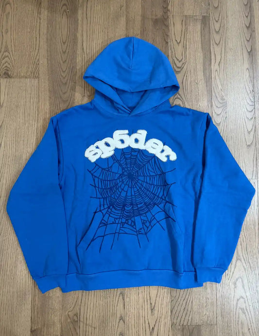 Dark blue sp5der hoodie