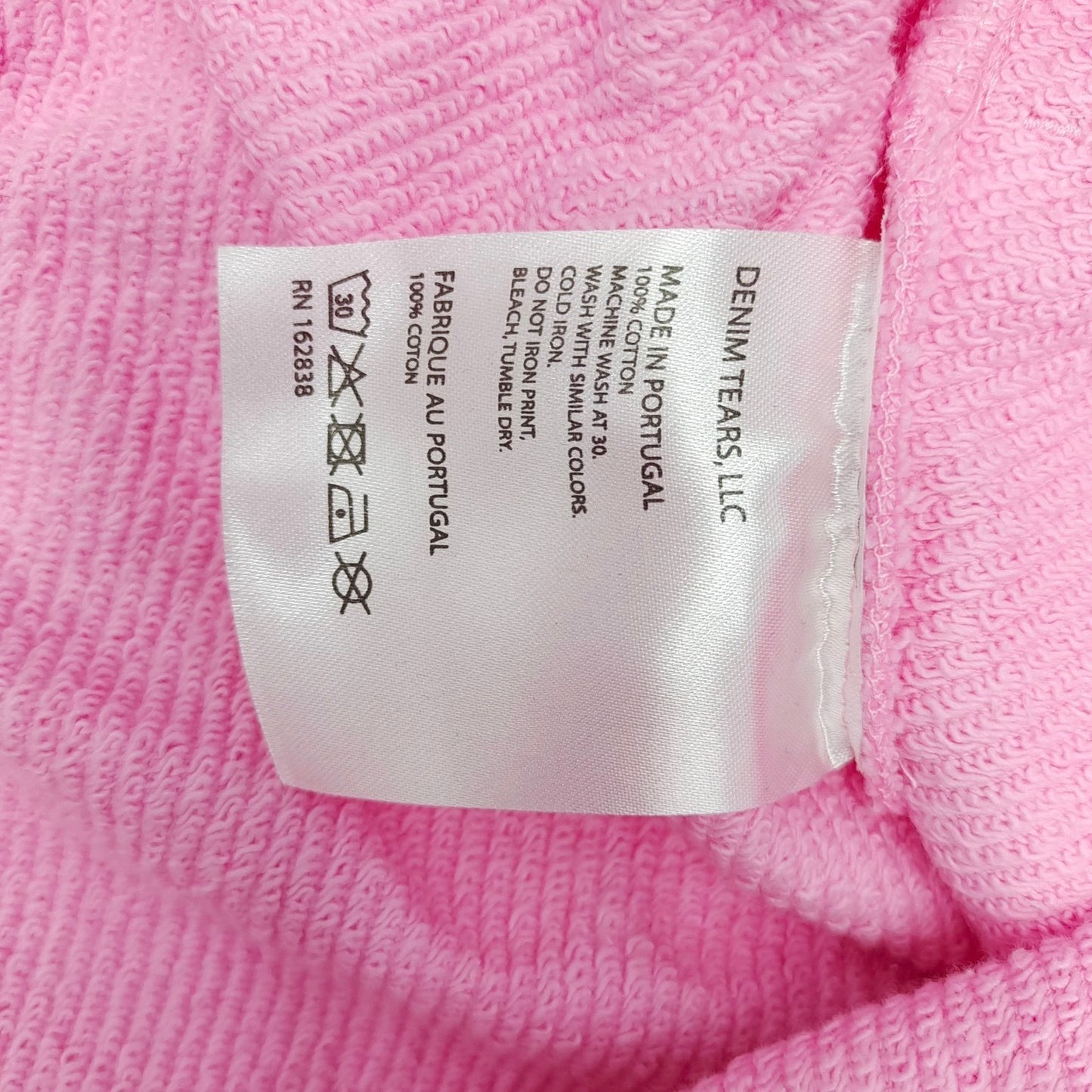 Pink denim tears sweatpants