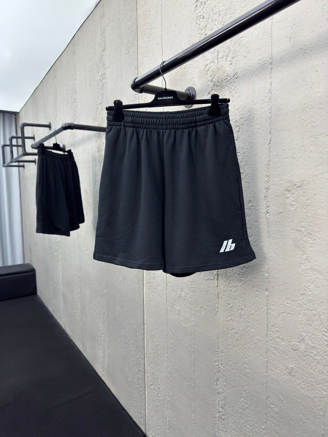 Black balenciaga shorts cotton