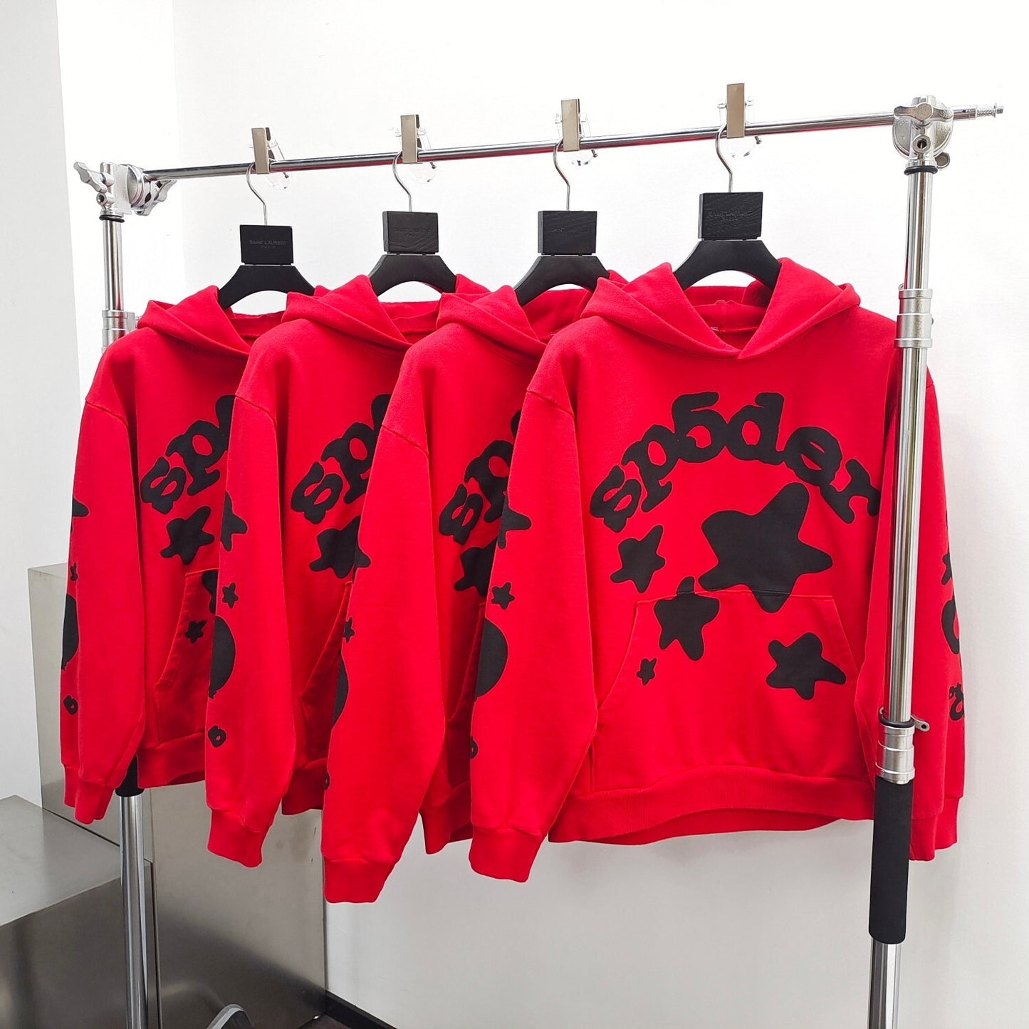 Red beluga sp5der hoodie