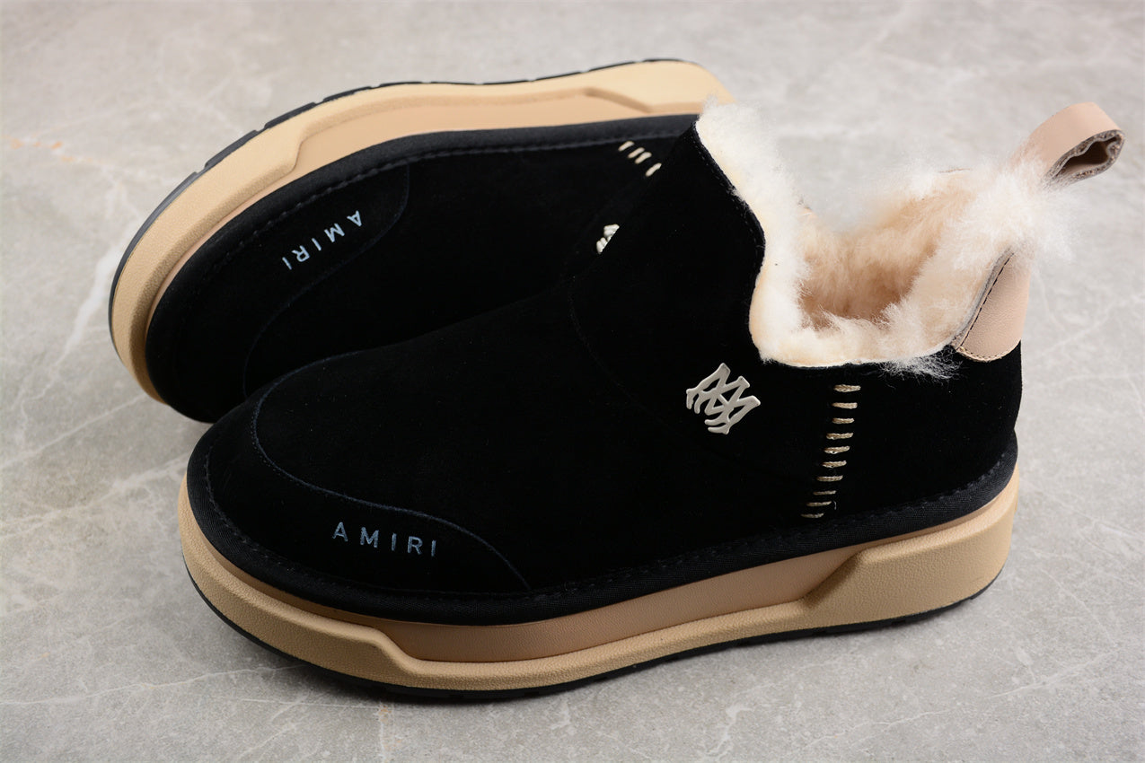 Amiri uggs Malibu suede boots black