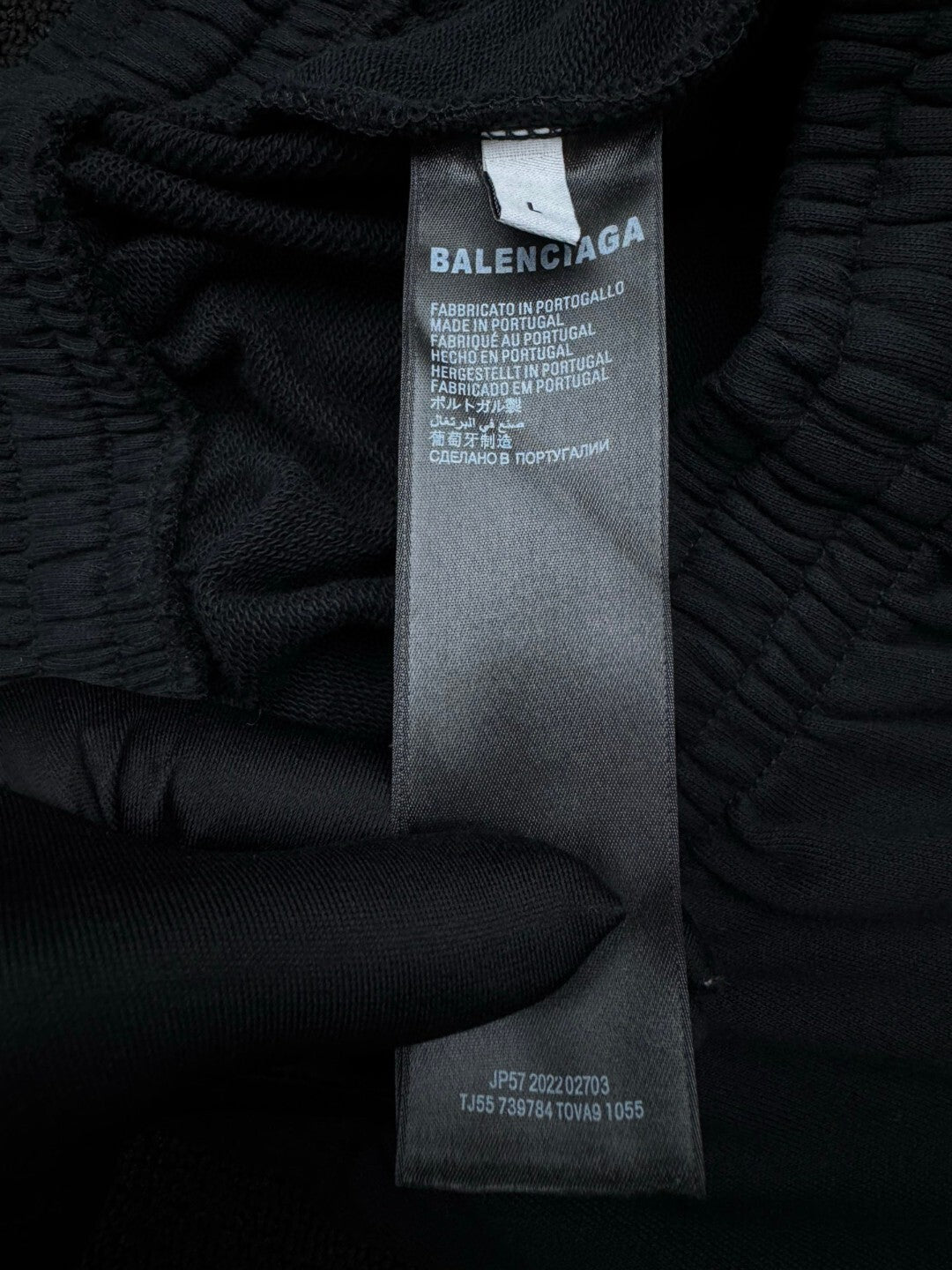 Black balenciaga shorts cotton