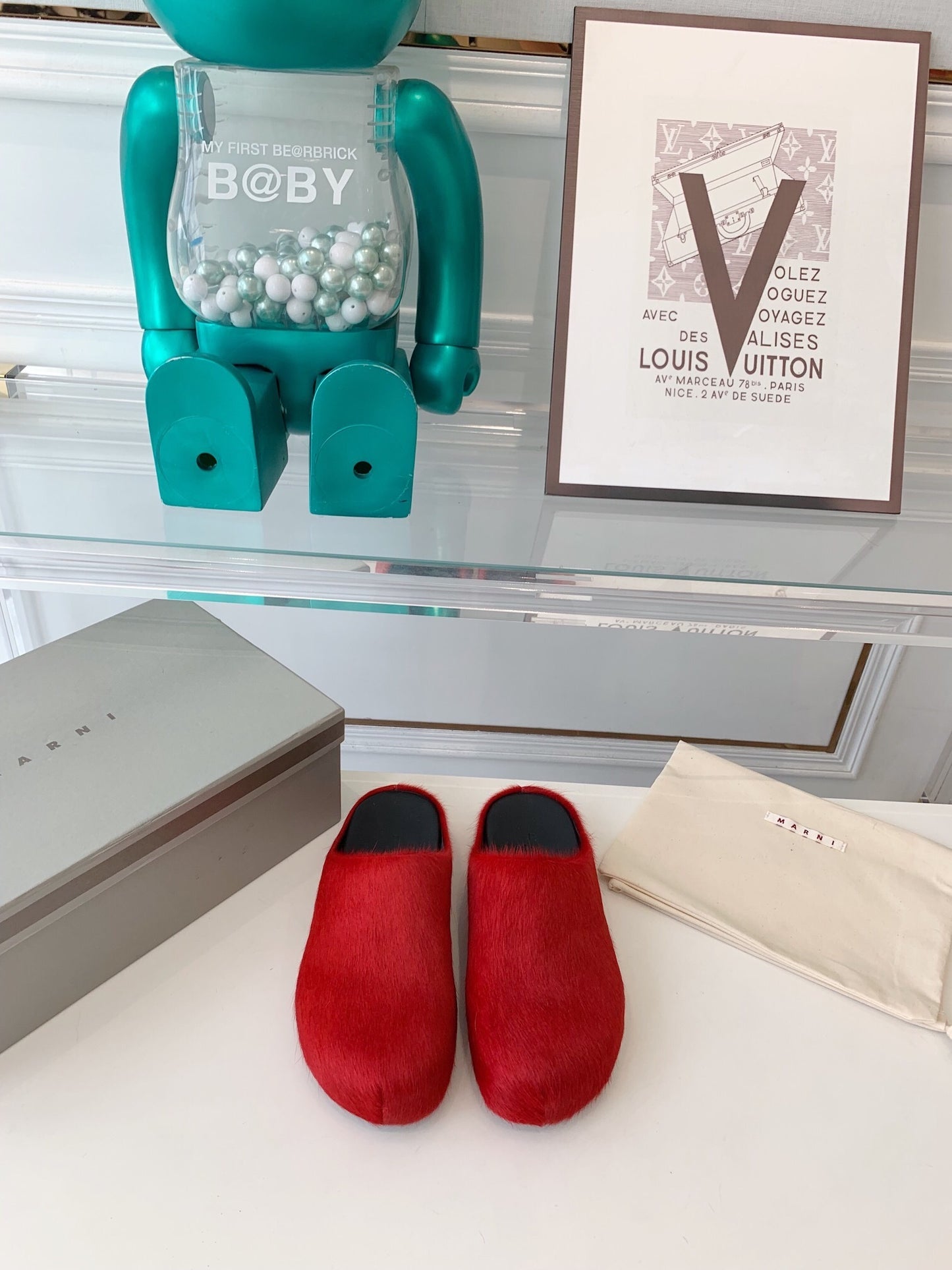 Marni slides loafers red