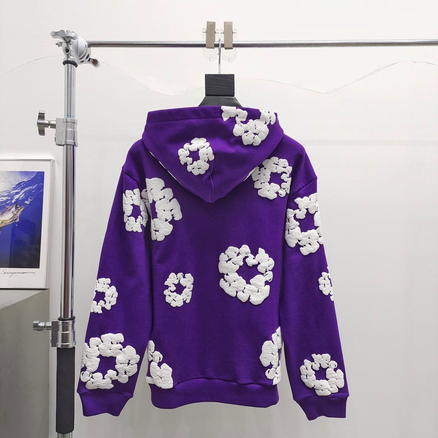 Purple  denim tears hoodie