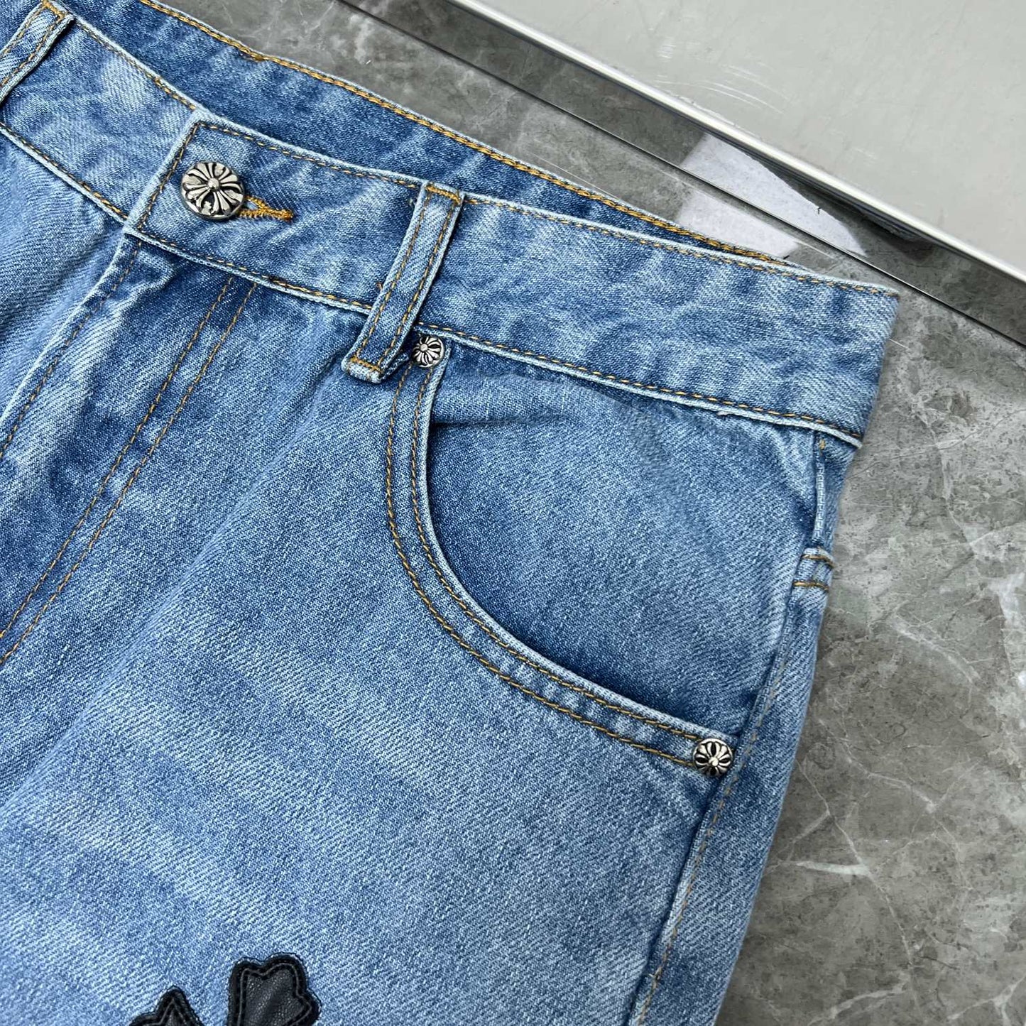 Chrome hearts graffiti jeans