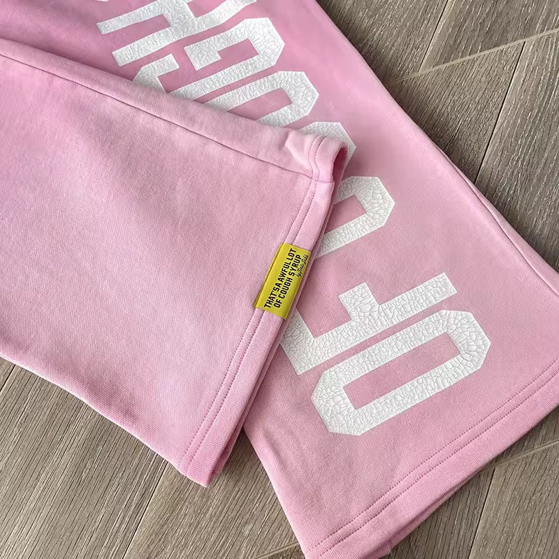 Pink that’s awful lotta cough syrup sweatpants