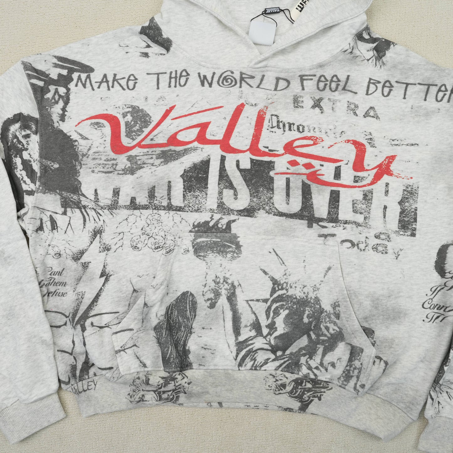 Vale Forever Mural Hoodie Grey