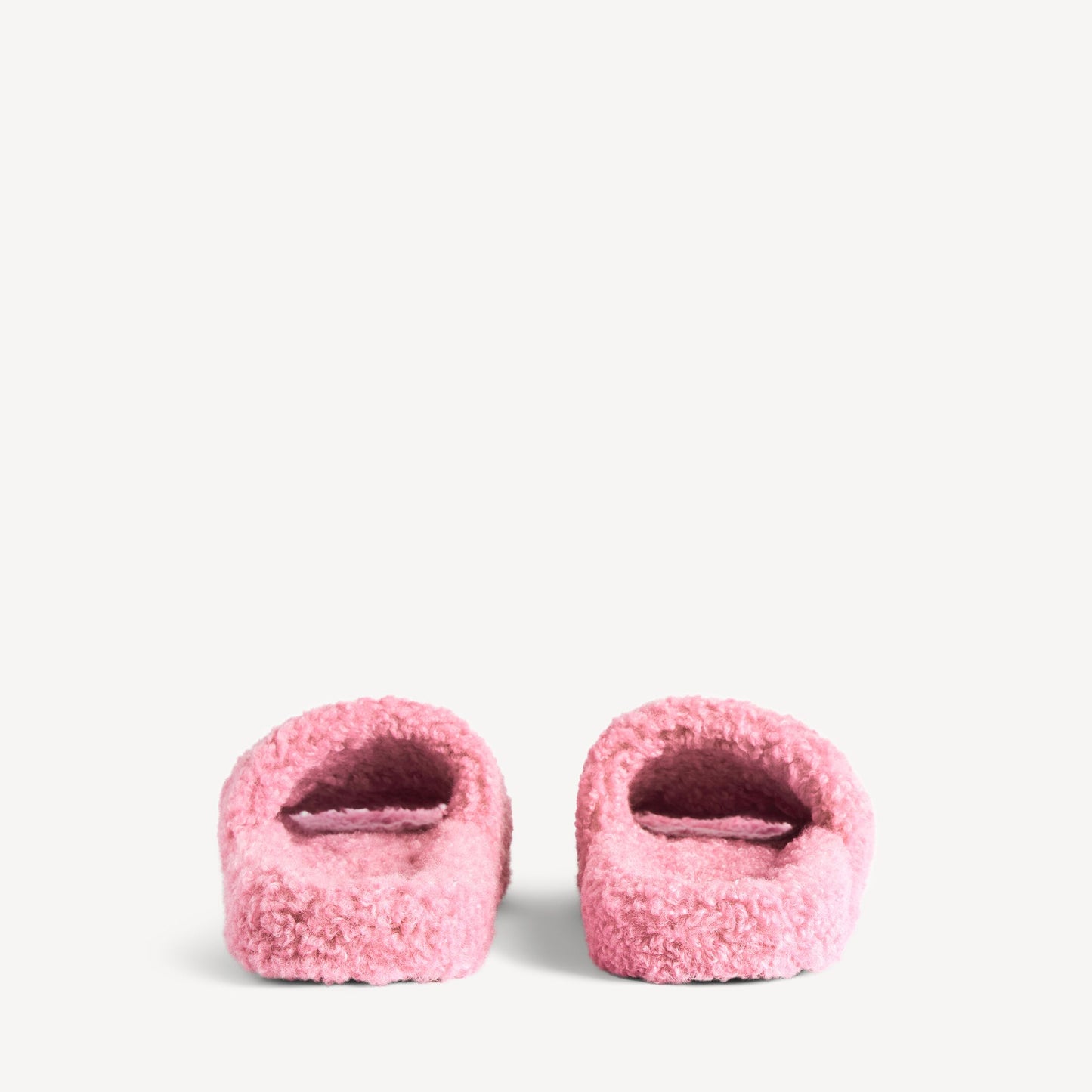 Balenciaga pink furry slides