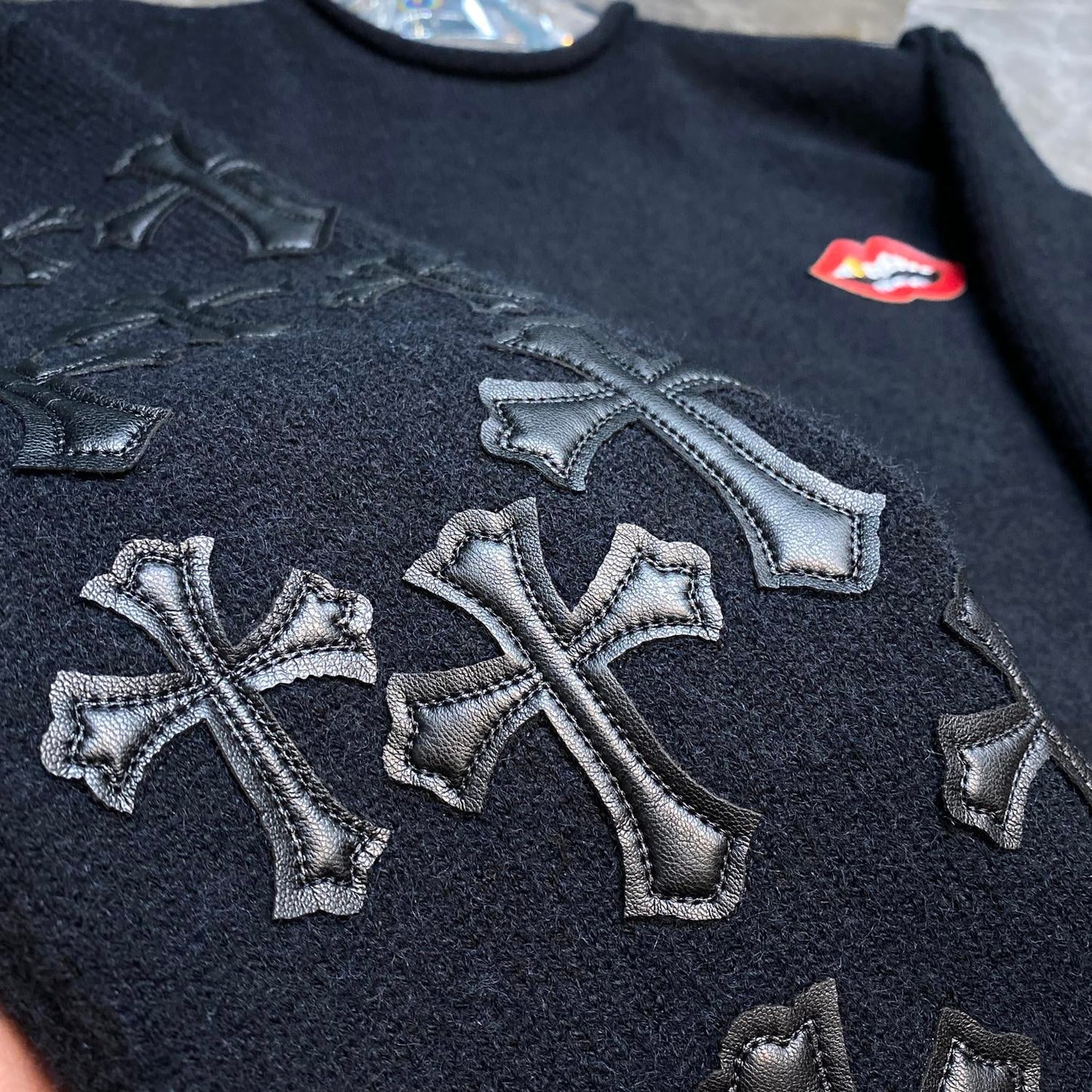 Chrome hearts longlseave with black crosses