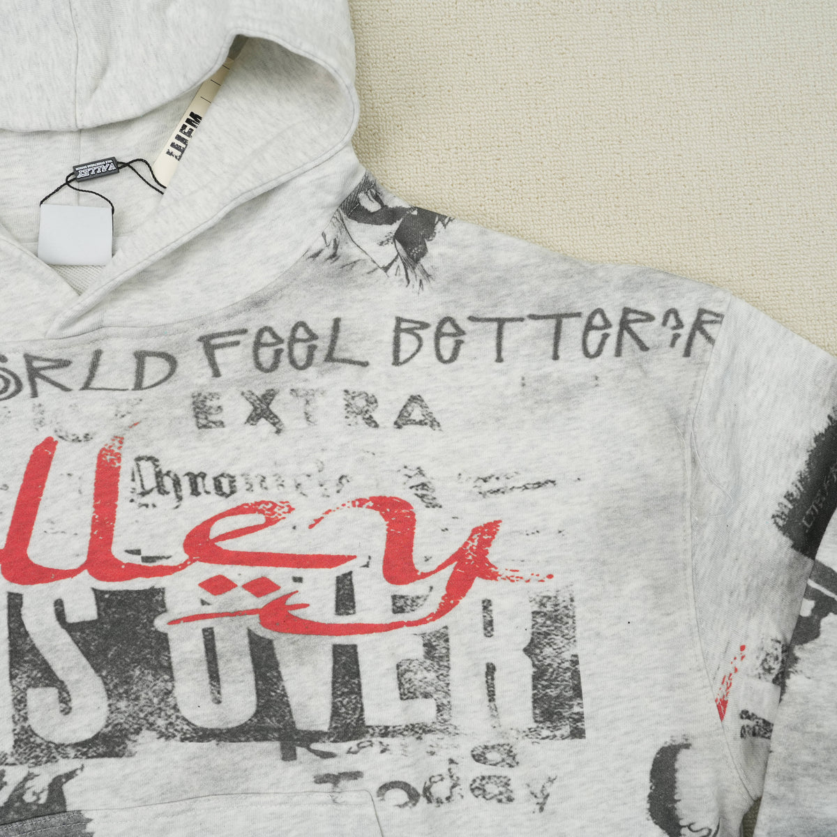 Vale Forever Mural Hoodie Grey