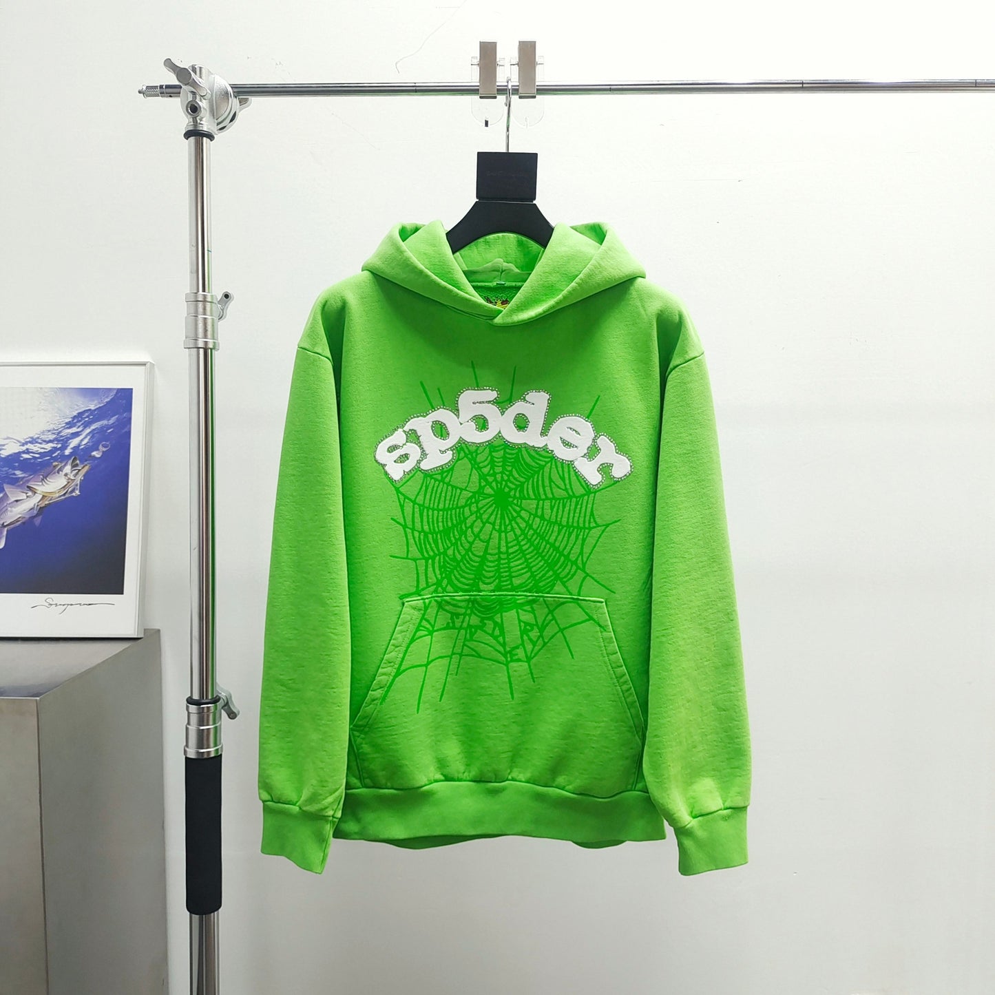 Sp5der Worldwide Green Hoodie