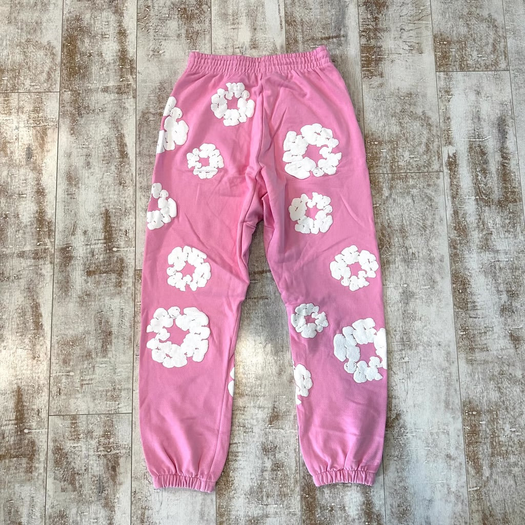 Pink denim tears sweatpants