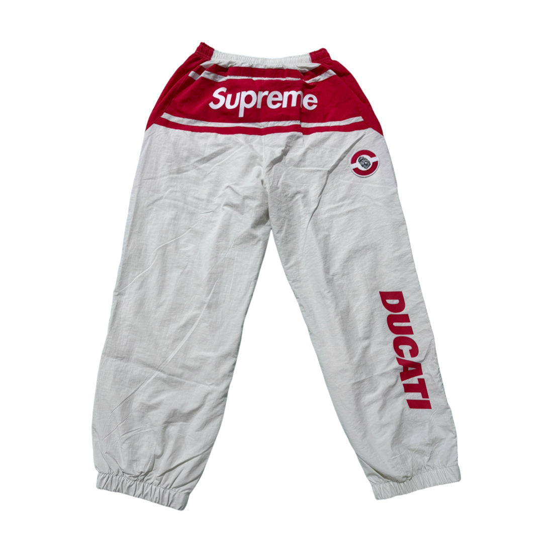 Supreme Ducati track pants  white and red