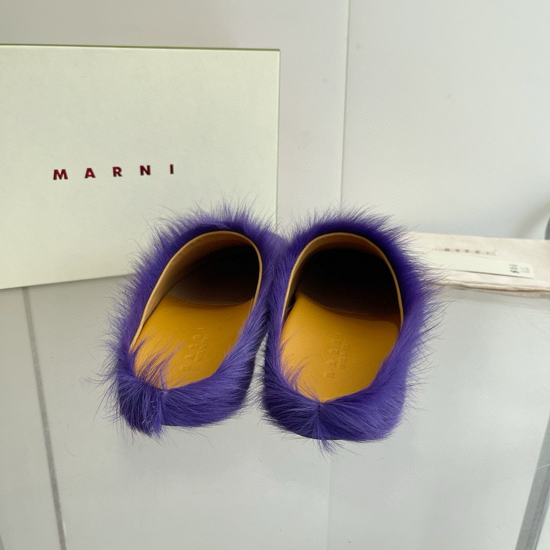 Marni slides loafers purple