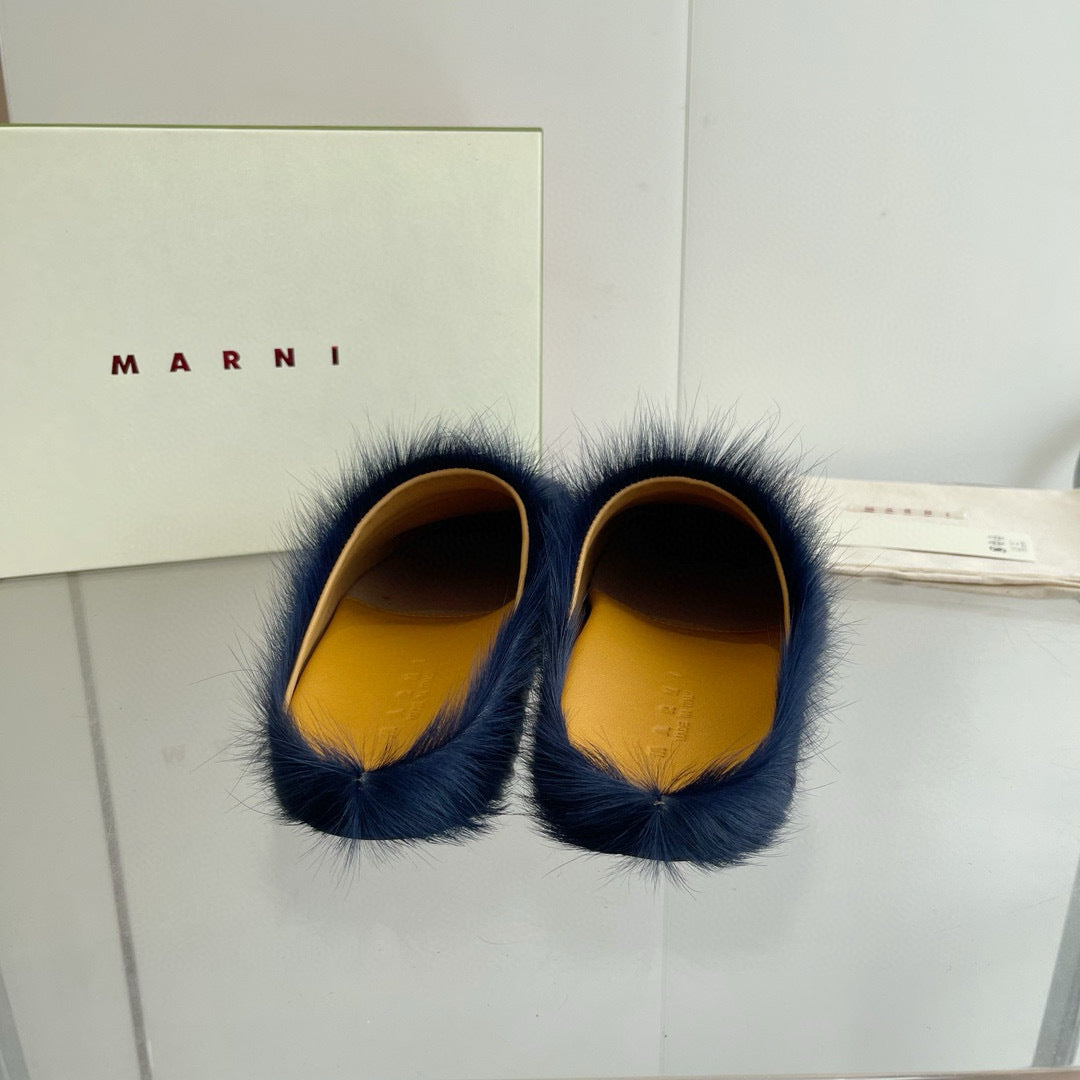 Marni slides loafers dark blue