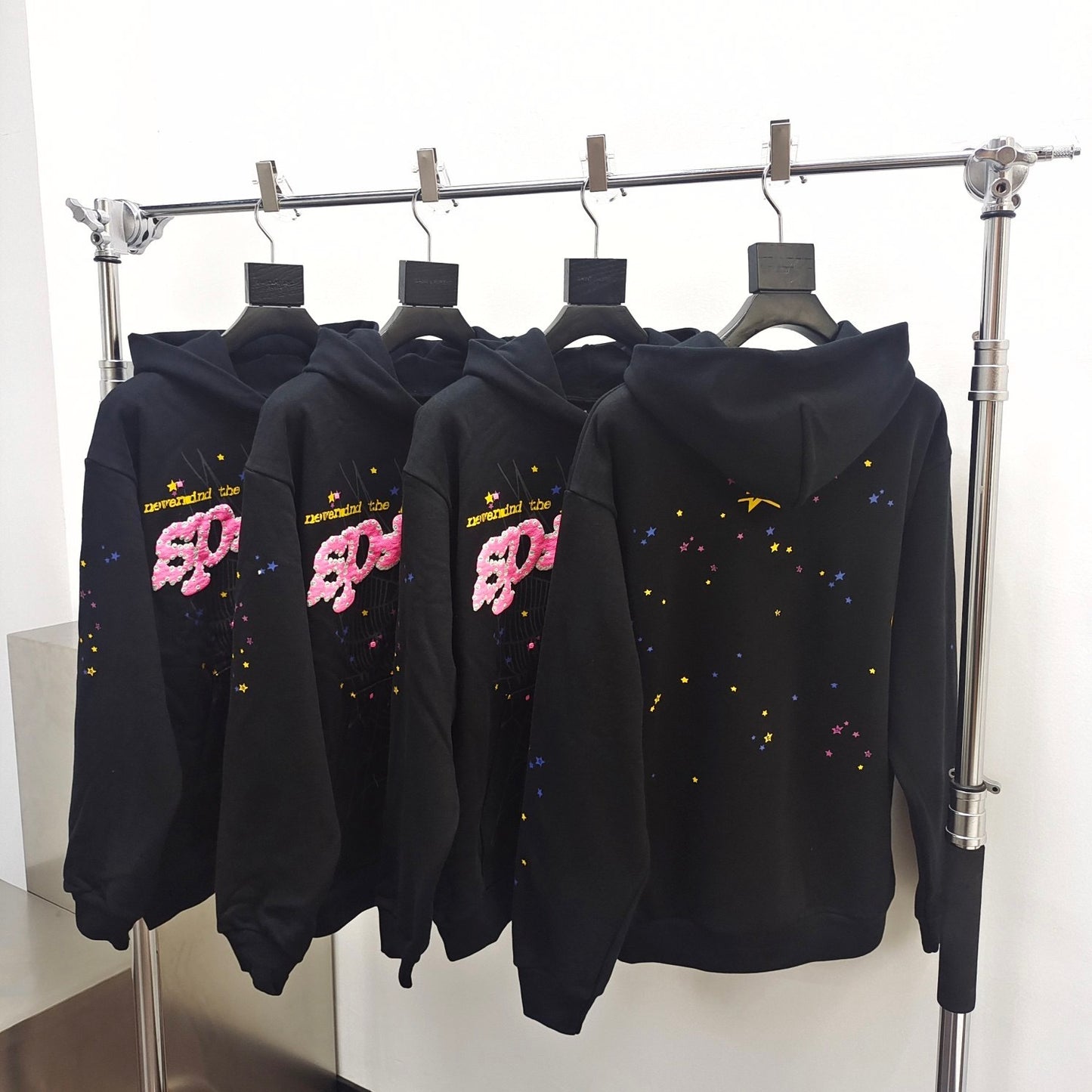 Sp5der P*NK V2 Hoodie Black