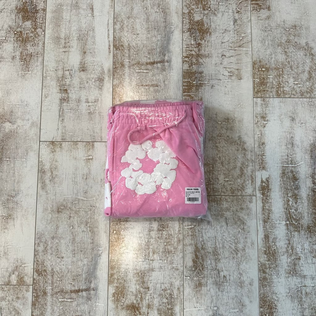 Pink denim tears sweatpants