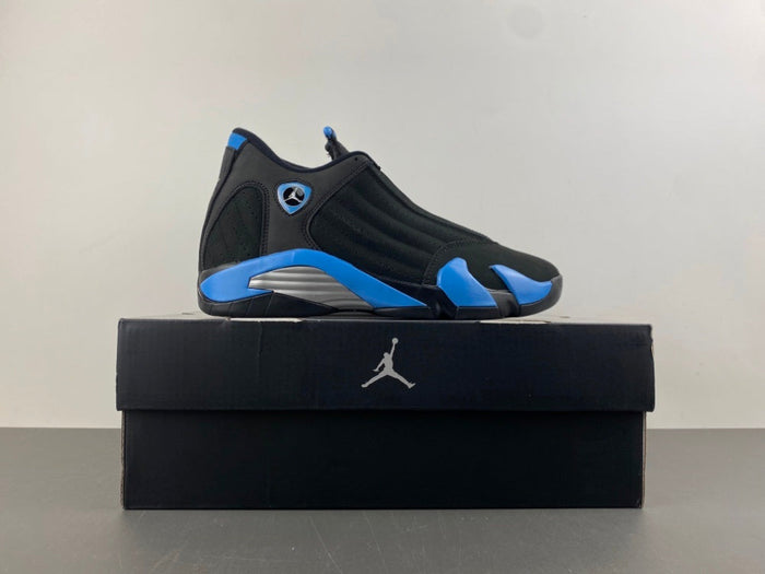Air Jordan 14 Retro Black and University Blue