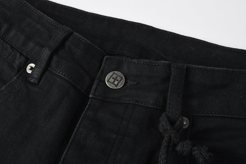 KSUBI denim black skinny jeans with writing